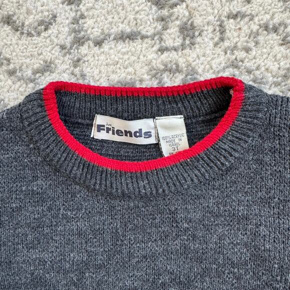 Vtg 1990s Y2K Just Friends Front & Back Firetruck Sweater 3T - Picture 3 of 6